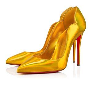 Christian Louboutin Hot Chick yellow 100mm heels Size 36